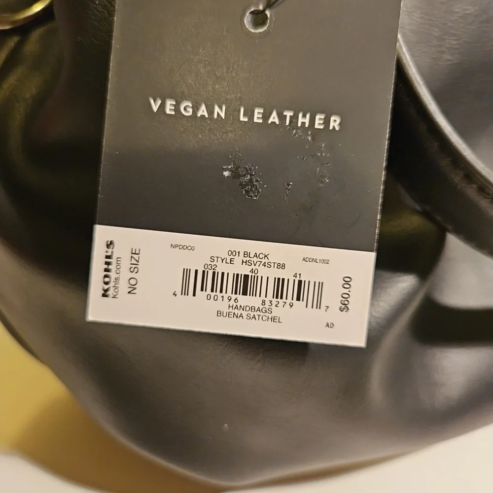 Black Vegan Leather Women's Bag - Picture 2 of 10
